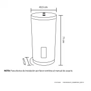 CALENTADOR DE ACUMULACIÓN ELÉCTRICO 15GAL 220V BLANCO HACEB / 9000652