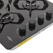 CUBIERTA DE EMPOTRAR CRISTAL NEGRO 60X43CM HIERRO FUNDIDO GAS PROPANO HACEB / 9000769