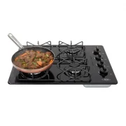 CUBIERTA DE EMPOTRAR ESMALTADA NEGRO 60X43CM GAS NATURAL HACEB / 9001646