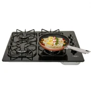 CUBIERTA DE EMPOTRAR ESMALTADA NEGRO 60X51CM GAS NATURAL HACEB / 9001648