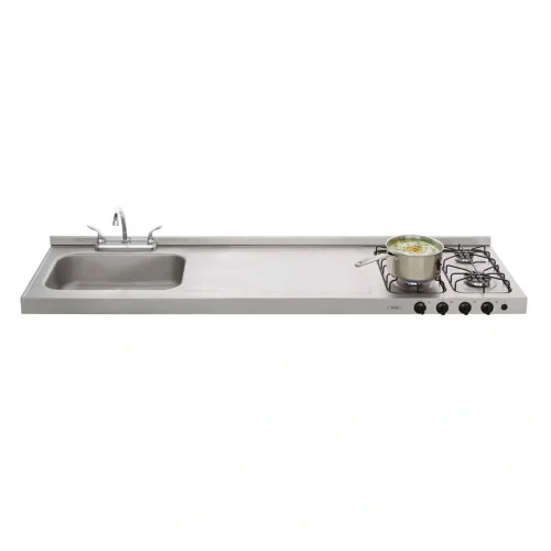 MESON 1,80M OVATA INOX POZUELO IZQUIERDO GAS NATURAL HACEB / 9001772
