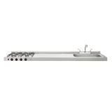 MESON 1,80M OVATA INOX POZUELO DERECHO GAS NATURAL HACEB / 9001773
