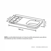 MESON 1,80M OVATA INOX POZUELO DERECHO GAS NATURAL HACEB / 9001773