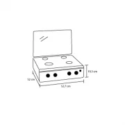 ESTUFA DE MESA AVELLANA V PLATA GAS NATURAL HACEB / 9001811