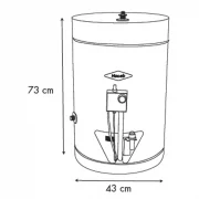 CALENTADOR DE ACUMULACIÓN 10GAL GAS NATURAL BLANCO HACEB / 9001871