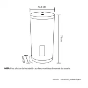 CALENTADOR DE ACUMULACION ELÉCTRICO 10GAL 220V BLANCO HACEB / 9001873