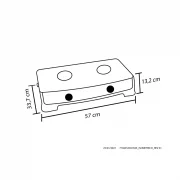 COCINETA PIMIENTA 2 PUESTOS GAS NATURAL HACEB / 9002054
