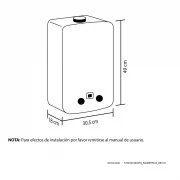 CALENTADOR DE PASO TIRO NATURAL 7L GAS NATURAL BLANCO HACEB / 9002077