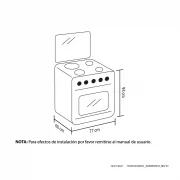 ESTUFA OREGANO 76CM INOX GAS PROPANO HACEB / 9002116