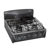 ESTUFA DE MESA AVELLANA TORRE MIXTA 3X1 PLATA GAS PROPANO HACEB / 9002120