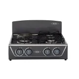 ESTUFA DE MESA AVELLANA TORRE MIXTA 3X1 PLATA GAS PROPANO HACEB / 9002120