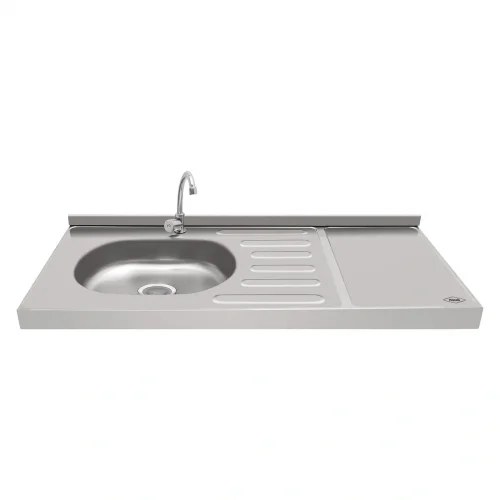 MESON 1,20M OVATA INOX POZUELO IZQUIERDO HACEB / 9002231