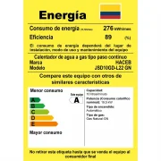 CALENTADOR DE PASO TIRO FORZADO 10L GAS NATURAL BLANCO HACEB / 9002239