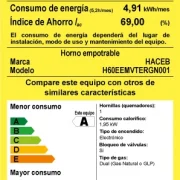 HORNO MIXTO TOFU 60CM 120V NEGRO GAS NATURAL HACEB / 9002302
