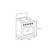 ESTUFA ROMERO CRISTAL 50CM NEGRA GAS PROPANO HACEB / 9002412