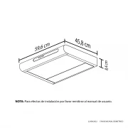 CAMPANA TOFU INOX NEGRA 3 VELOCIDADES HACEB / 9002652