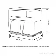 FREIDORA DE AIRE 8L DOBLE CANASTA HACEB / 9002770