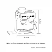 MAQUINA DE CAFÉ NEGRA CON MOLINO INTEGRADO HACEB / 9003081