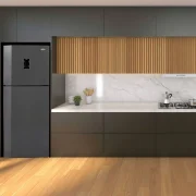 NEVERA NO FROST 404L INOX NEGRO MANIJA INTEGRADA HACEB / 9003114