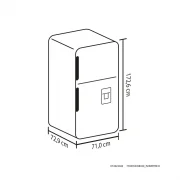 NEVERA NO FROST 404L INOX NEGRO MANIJA INTEGRADA HACEB / 9003114