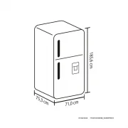 NEVERA NO FROST 448L NEGRA MANIJA EXTERNA HACEB / 9003120