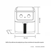 FREIDORA DE AIRE 6L INOX NEGRA HACEB / 9003162