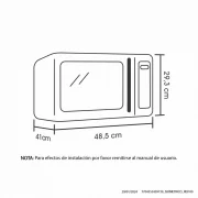 HORNO MICROONDAS 25L GRILL NEGRO HACEB / 9003165