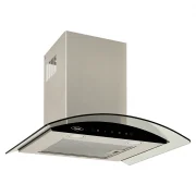 CAMPANA PENINSULA VIDRIO INOX NEGRO 60CM 3 VELOCIDADES HACEB / 9003203