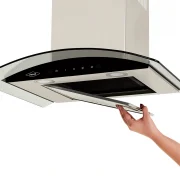 CAMPANA PENINSULA VIDRIO INOX NEGRO 60CM 3 VELOCIDADES HACEB / 9003203