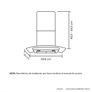 CAMPANA PENINSULA VIDRIO INOX NEGRO 60CM 3 VELOCIDADES HACEB / 9003203