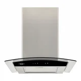 CAMPANA ISLA VIDRIO INOX NEGRO 60CM 3 VELOCIDADES HACEB / 9003205