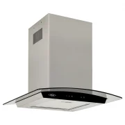 CAMPANA ISLA VIDRIO INOX NEGRO 60CM 3 VELOCIDADES HACEB / 9003205