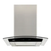 CAMPANA ISLA VIDRIO INOX NEGRO 60CM 3 VELOCIDADES HACEB / 9003205