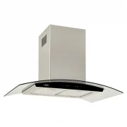 CAMPANA ISLA VIDRIO INOX NEGRO 90CM 3 VELOCIDADES HACEB / 9003206