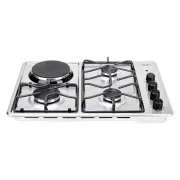 CUBIERTA DE EMPOTRAR INOX MIXTA 60X43CM 120V GAS NATURAL HACEB / 9003281