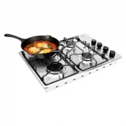 CUBIERTA DE EMPOTRAR INOX 60X43CM PLATINA GAS PROPANO HACEB / 9003285