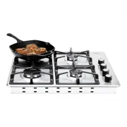 CUBIERTA DE EMPOTRAR INOX 60X51CM HIERRO FUNDIDO GAS NATURAL HACEB / 9003288