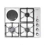 CUBIERTA DE EMPOTRAR MIXTA INOX 60X51CM 120V GAS NATURAL HACEB / 9003290