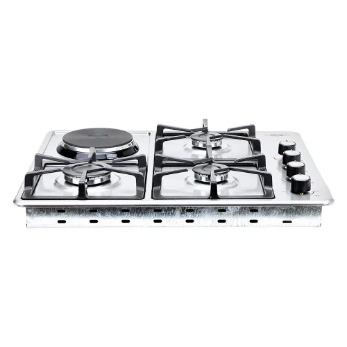 CUBIERTA DE EMPOTRAR MIXTA INOX 60X51CM 120V GAS NATURAL HACEB / 9003290