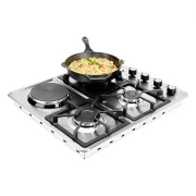 CUBIERTA DE EMPOTRAR INOX MIXTA 60X51CM 120V GAS PROPANO HACEB / 9003291