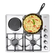 CUBIERTA DE EMPOTRAR INOX MIXTA 60X51CM 120V GAS PROPANO HACEB / 9003291