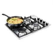 CUBIERTA DE EMPOTRAR INOX 60X43CM HIERRO FUNDIDO GAS PROPANO HACEB / 9003297