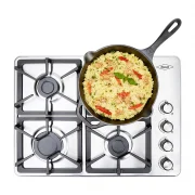 CUBIERTA DE EMPOTRAR INOX 60X43CM HIERRO FUNDIDO GAS PROPANO HACEB / 9003297