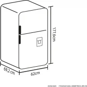 NEVERA INVERTER NO FROST 311L NEGRA MANIJA INTEGRADA HACEB / 9003439